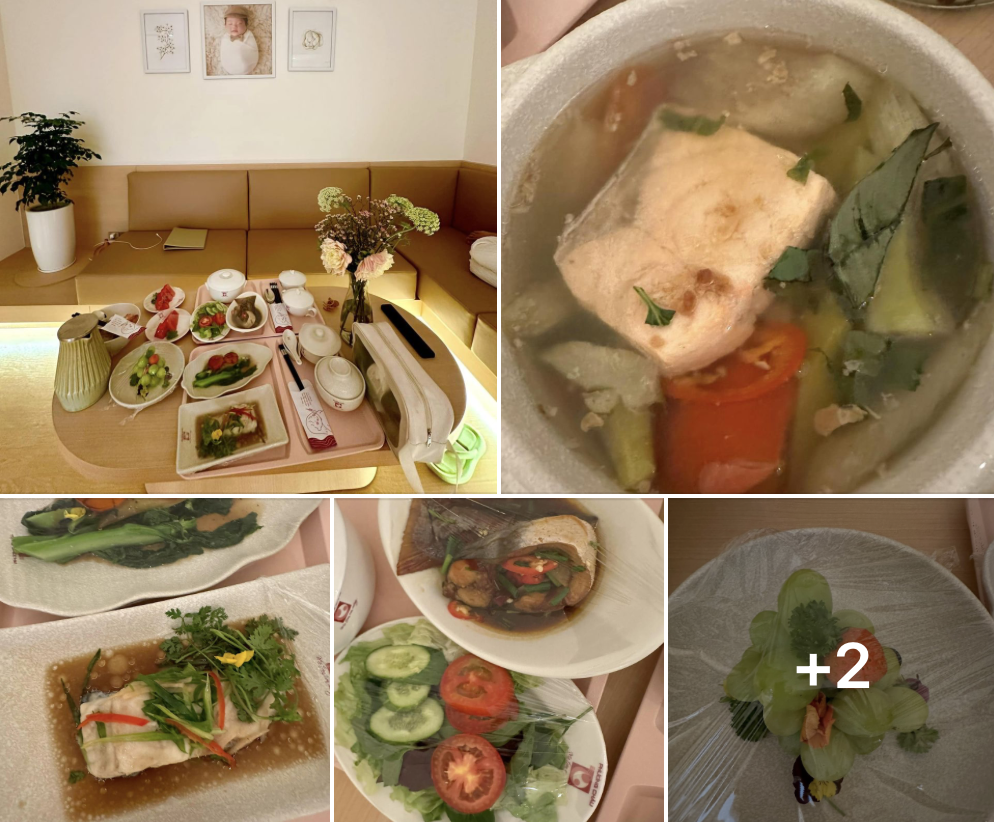 Những món ăn theo chế độ dinh dưỡng của Kha Ly được phục vụ tại bệnh viện.