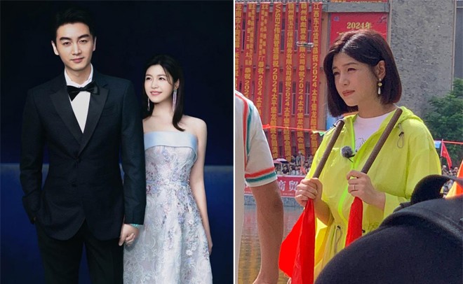 Ngày 20/6 vừa qua, Trần Nghiên Hy vẫn đeo nhẫn cưới (ảnh phải).
