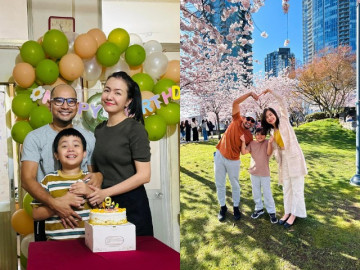 Huỳnh Đông - Ái Châu tổ chức sinh nhật 9 tuổi cho con trai đang du học Canada, nghỉ hè về Việt Nam đóng phim