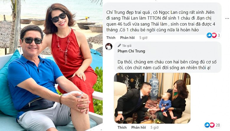 Chí Trung phản hồi khi được khuyên nên sinh thêm con với Ý Lan.