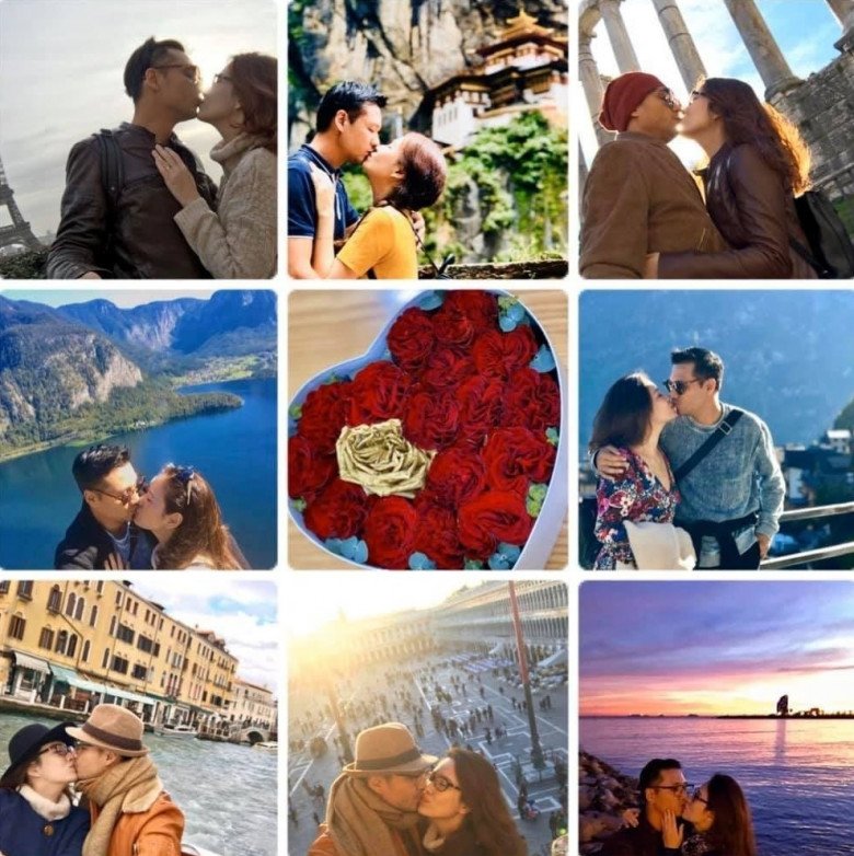 Vợ chồng Đan Lê - Khải Anh cực tình cảm.