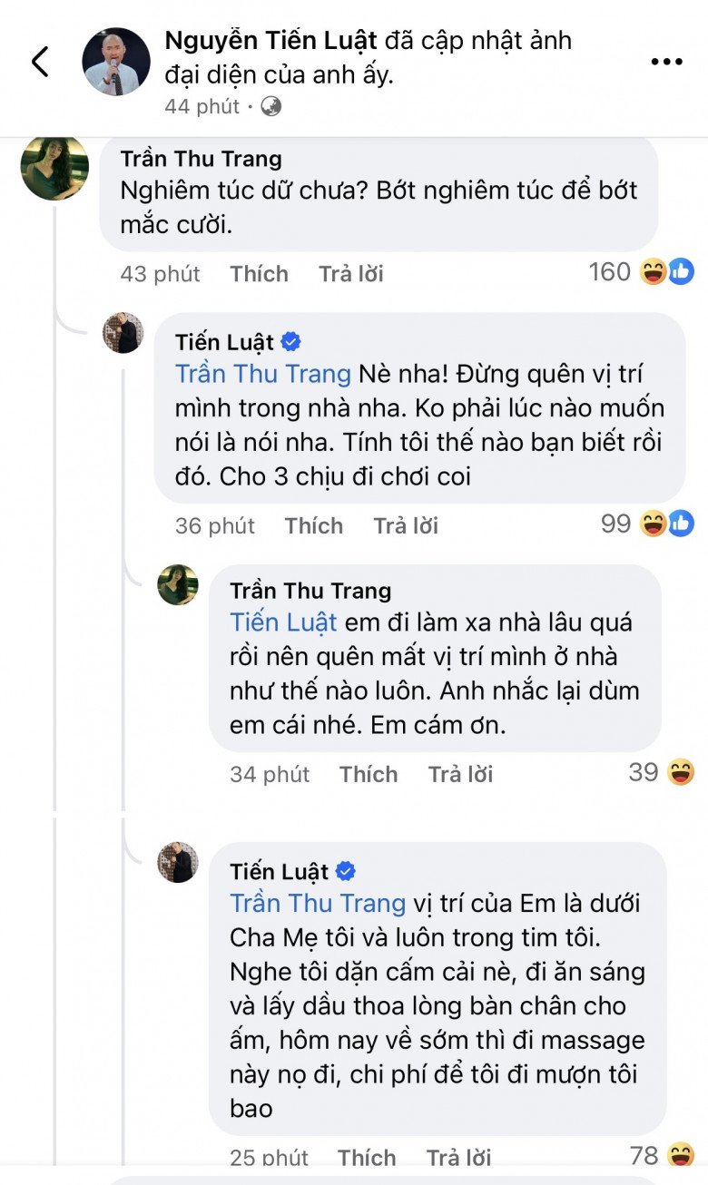 Nổi tiếng sợ vợ, anh tài Tiến Luật bỗng “căng” với Thu Trang: “Đừng quên vị trí mình trong nhà” - 3