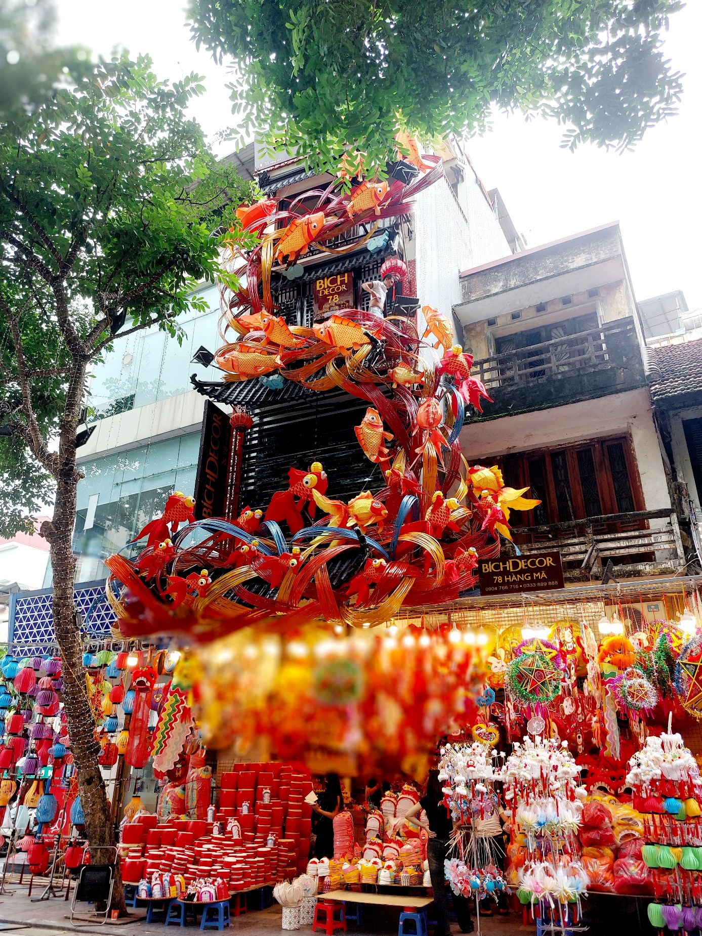 Cửa hàng này trang trí hoành tráng nhất khu phố.