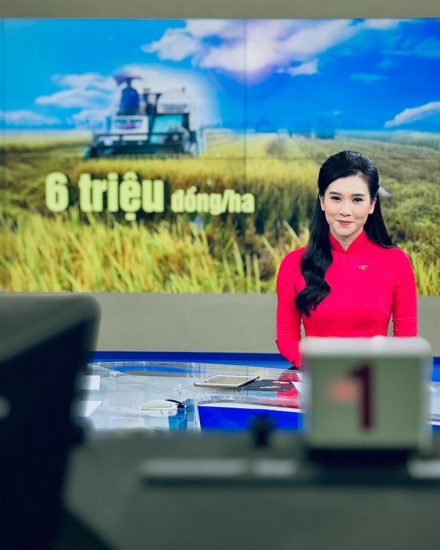 Nữ BTV đó là Khánh Trang, quê Nghệ An. Cô là người dẫn chương trình quen thuộc của Bản tin Thời sự 19h.