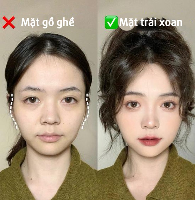 Mặt có gò má nhô cao, đường nét gồ ghề hợp với tóc xoăn và mái xoăn hơi bay nhẹ.