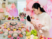 Giải trí - Thanh Trúc làm mâm cỗ đầy tháng tuyệt đẹp cho con gái đầu lòng, có quy tắc gia đình khiến nhiều người học hỏi