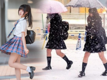 Vì sao nữ sinh Nhật Bản luôn mặc váy ngắn kể cả ngày tuyết lạnh giá? Đây là lý do