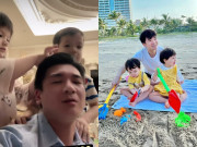 Giải trí - Anh chồng Đỗ Mỹ Linh khoe 2 con sinh đôi hiếu thảo với bố, "gà trống nuôi con" thấy "mát lòng mát dạ"