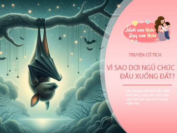 Truyện cổ tích: Vì sao Dơi quạ ngủ chúc đầu xuống đất?