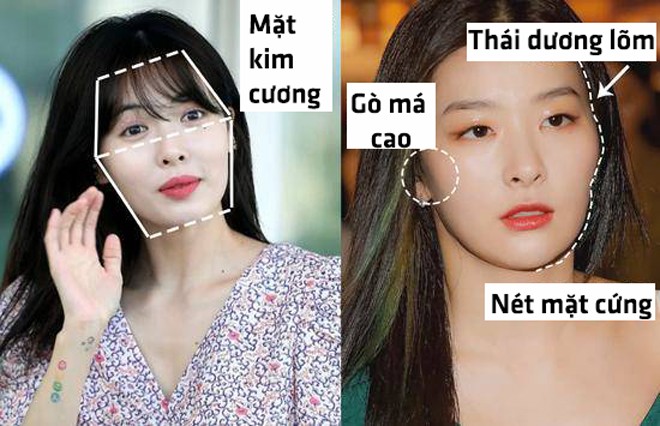 Mặt kim cương nên để tóc dài và mái mưa trông sẽ thanh thoát hơn.