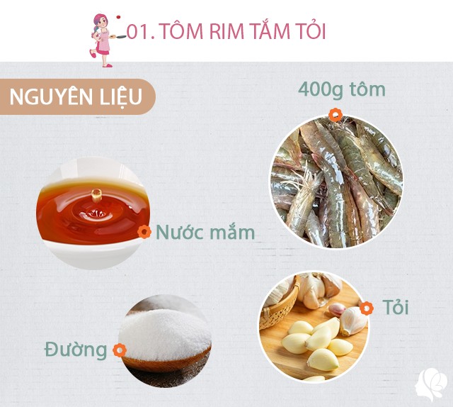 Chuẩn bị: 400g tôm lớt, nước mắm, tỏi, đường, dầu ăn, xíu hành lá, tương ớt.