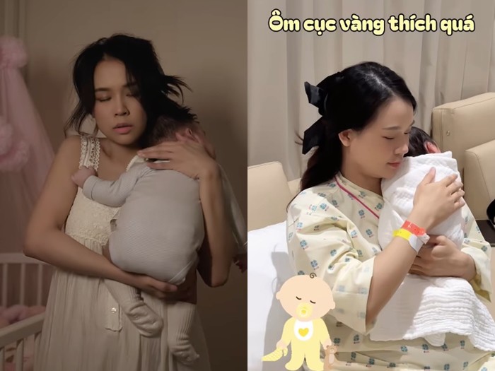 Dù có nhiều người phụ giúp, Sam vẫn thấy vất vả khi trông 2 con. 