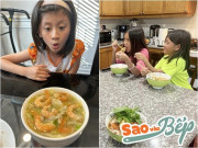 Bếp Eva - Con gái Trang Trần ở Mỹ mời bạn đến nhà ăn, hết sạch nồi bún riêu của mẹ