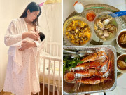 Bà bầu - Kha Ly khoe tẩm bổ sơn hào hải vị sau sinh mổ nhưng gặp tranh cãi từ cư dân mạng