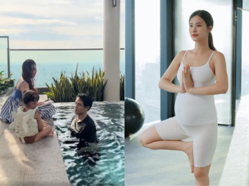 Đông Nhi bầu tháng cuối vẫn đứng 1 chân tập yoga, nhận nhà mới chuẩn bị đón con gái thứ 2