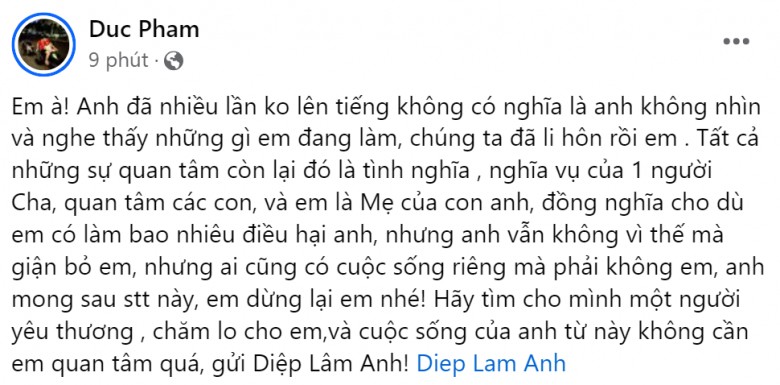 Thiếu gia Nghiêm Đức vạch rõ giới hạn với vợ cũ.