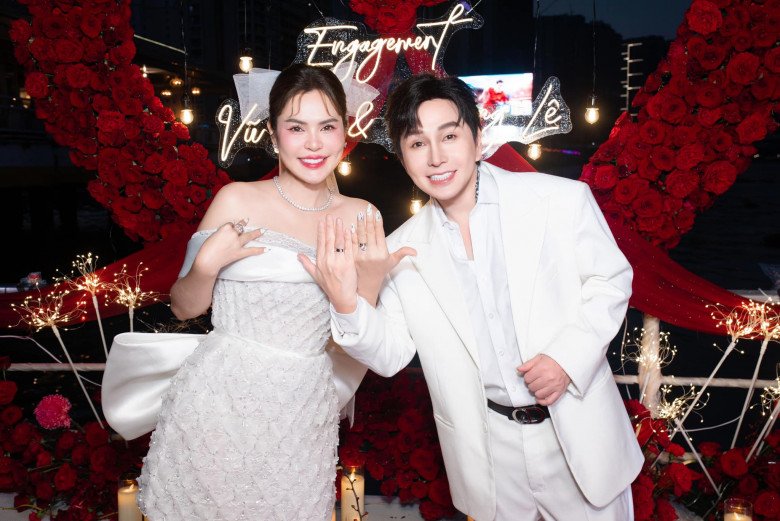 Hh phương lê khoe trọn không gian lễ đính hôn ngập hoa hồng với vũ luân đanh thép đáp trả khi bị nói làm lố - 3