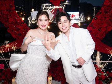 HH Phương Lê khoe trọn không gian lễ đính hôn ngập hoa hồng với Vũ Luân, đanh thép đáp trả khi bị nói làm lố