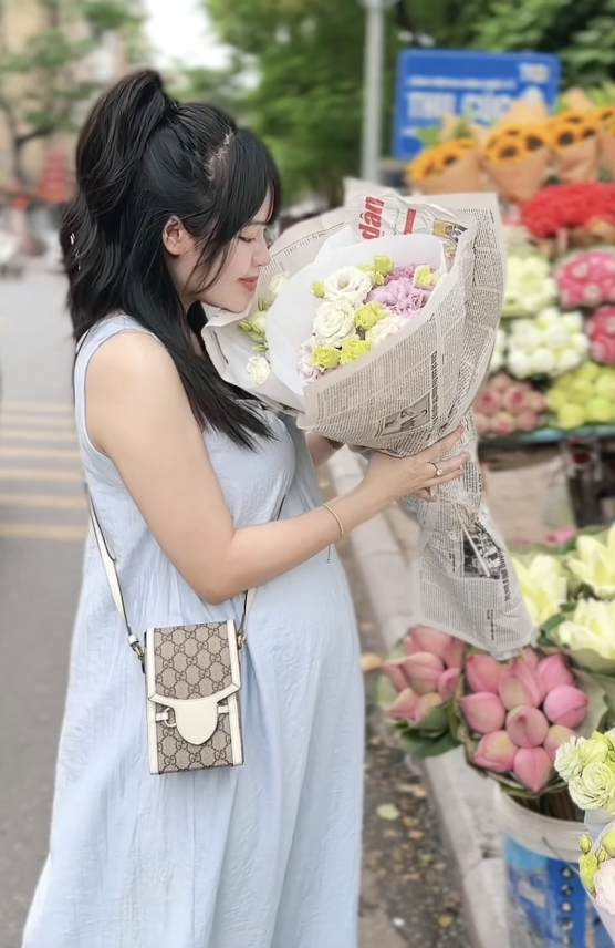 Lâm Diễm Quỳnh đang ở giai đoạn cuối thai kỳ.