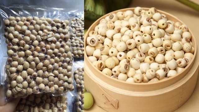 Cho từng phần hạt sen tươi vào túi zip thích hợp, hút chân không để bảo quản hạt sen tươi được lâu hơn và không bị mốc, hư, hỏng.
