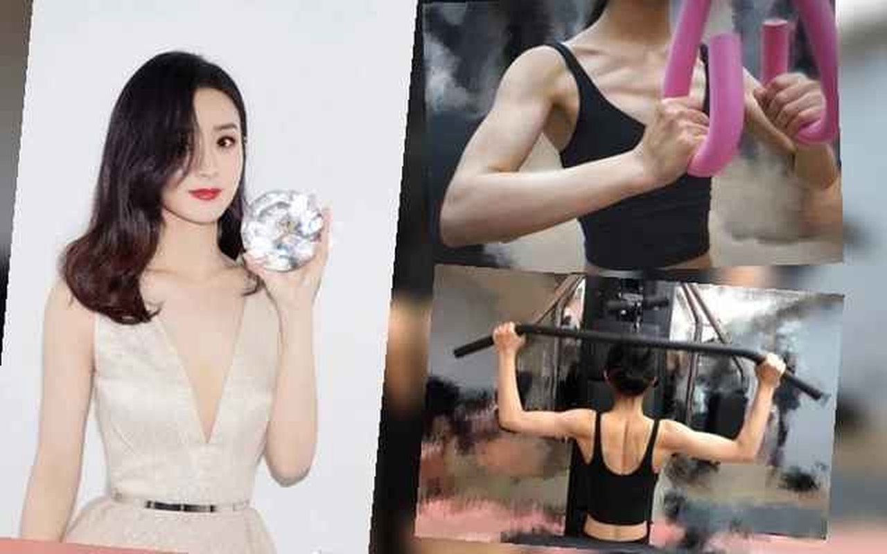 Một trong những bí quyết giúp Triệu Lệ Dĩnh duy trì được body mảnh mai dù đã trải qua 1 lần sinh nở chính là tập gym. Nữ diễn viên chia sẻ cô thường xuyên tập gym mỗi khi không có lịch trình để body săn chắc, chuẩn chỉnh.