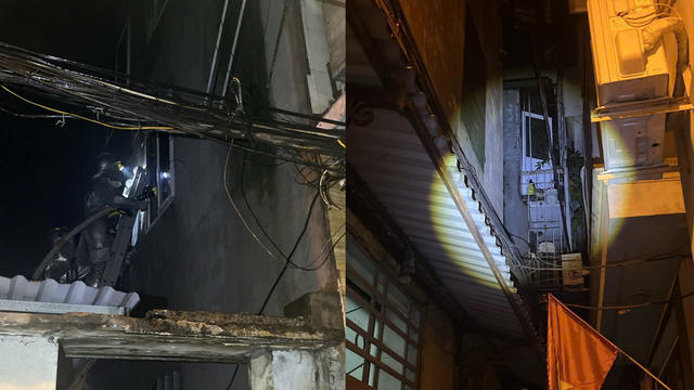 Căn nhà bị cháy nằm trong ngõ có diện tích nhỏ, hẹp.