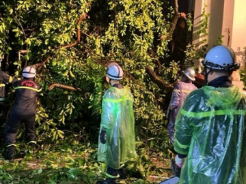 Nhiều hình ảnh xúc động của lực lượng Công an Thủ đô hỗ trợ nhân dân trong bão số 3