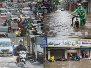 Tin tức - Mưa lớn xuyên đêm, nhiều tuyến đường ngập sâu, người Hà Nội rời nhà trước 6h sáng vẫn không thoát tắc