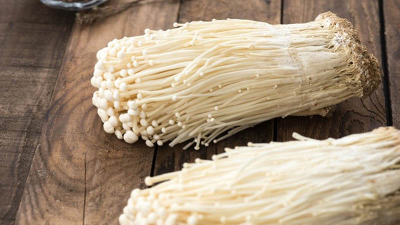 Enoki mushrooms