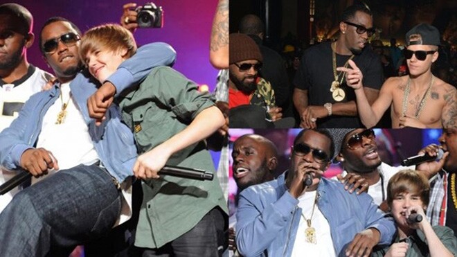 Justin Bieber thân thiết với Diddy vào thời điểm cậu mới bước chân vào làng giải trí.