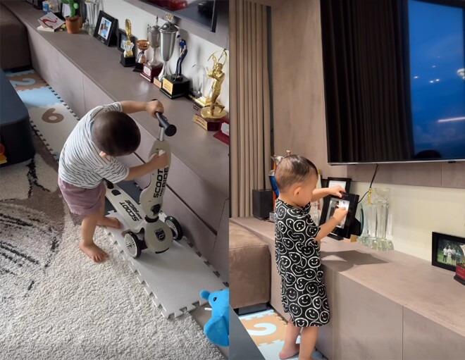 Mới 19 tháng tuổi, con trai mỹ nhân amp;#34;đi nhầm sân golfamp;#34; có đam mê đặc biệt, gương mặt amp;#34;sao chépamp;#34; bố doanh nhân - 2