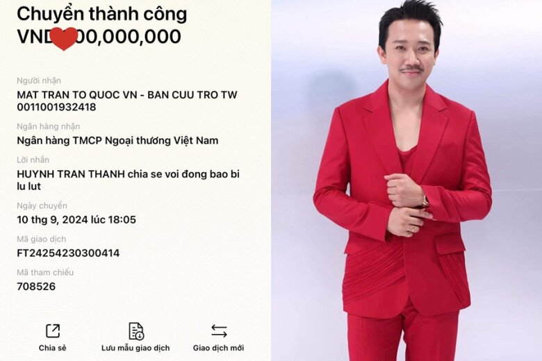 Sao Việt 24h: Shark Bình - Phương Oanh ủng hộ nửa tỷ cứu trợ đồng bào, Trấn Thành che đi con số amp;#34;khủngamp;#34; - 2