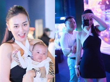 Sao Việt 24h: Phương Oanh khoe con trai với Shark Bình lột xác so với lúc mới sinh, bố bỉm chăm bế con cho vợ