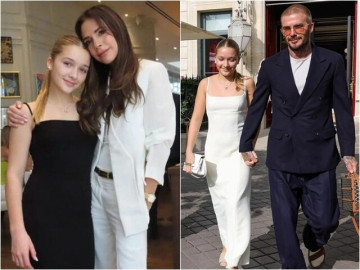 Victoria hạn chế thân mật với con gái duy nhất, Beckham lại bị chỉ trích vì quá nuông chiều công chúa Harper