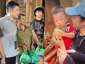 Kiều Anh Phía Trước Là Bầu Trời đến vùng lũ hỗ trợ, danh tính người đàn ông đi cùng cô gây chú ý