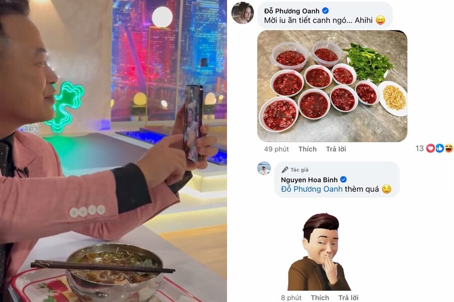 Trước lời than thở từ chồng, Phương Oanh liền trêu ngươi bằng cách đăng ảnh món ăn hấp dẫn.