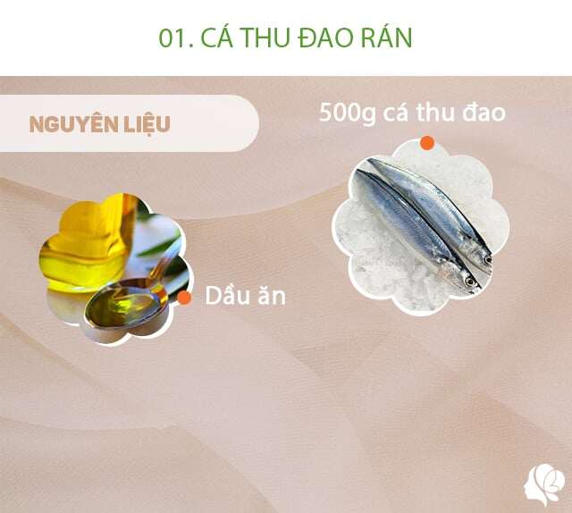 Chuẩn bị: 500g cá thu đao đã làm sạch, cắt đôi, dầu ăn.