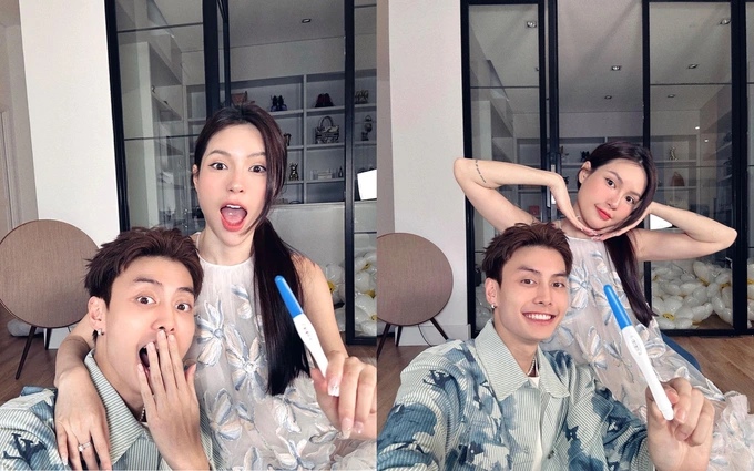 Tuấn Dương khá ngỡ ngàng khi Lucie Nguyễn báo tin mang thai.