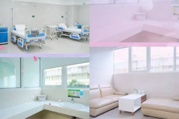 Phòng 4 giường tại Bệnh viện Phụ sản Hà Nội.