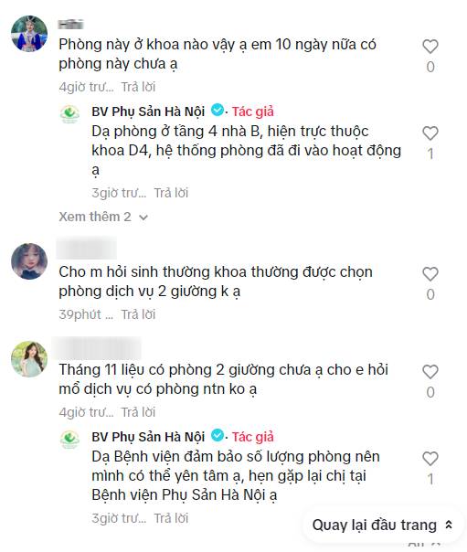 Những bình luận quan tâm của mẹ bầu sắp đến ngày nhảy ổ.