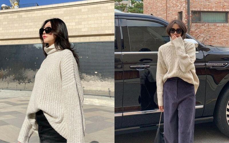 
7. Áo len oversize

Xu hướng áo len quá khổ là tâm điểm trong mùa runway này, đánh dấu sự xuất hiện trên cả sàn diễn thời trang cả đường phố. 