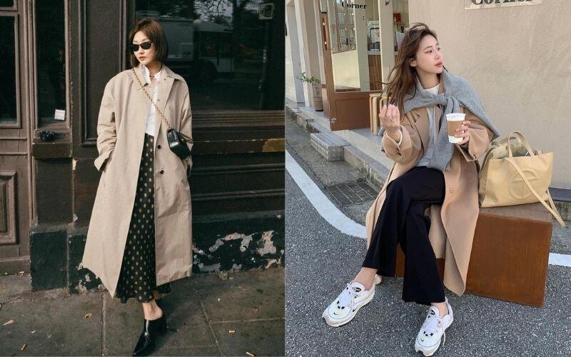 4. Trench coat

Áo trench coat ghi điểm ở sự phóng khoáng và trẻ trung. Mẫu áo khoác này không quá dày nhưng vẫn đủ ấm nên phù hợp với nhiều kiểu thời tiết từ Thu sang Đông.
