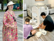 Bà bầu - Ly Kute cùng chồng háo hức chuẩn bị chào đón con thứ 2, tỉ mỉ trang trí phòng em bé cực xinh