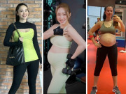 Bà bầu - Sao Việt bầu vượt mặt vẫn tích cực luyện tập, vượt cạn xong vóc dáng đẹp miễn chê
