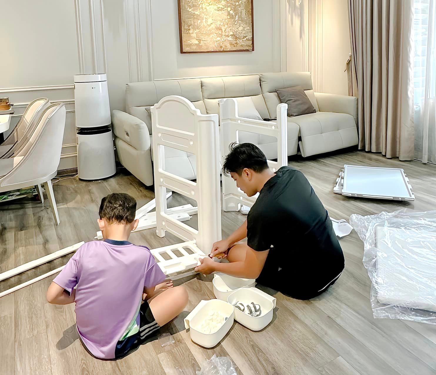 Ly Kute cùng chồng háo hức chuẩn bị chào đón con thứ 2, tỉ mỉ trang trí phòng em bé cực xinh - 4