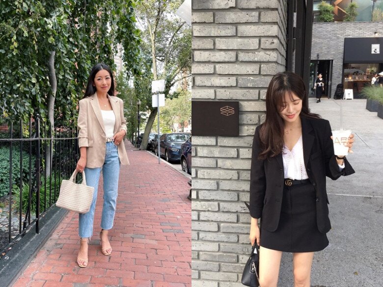 Áo vest và áo blazer là món đồ không thể thiếu của mùa thu, mang đến khí chất sang trọng và thanh lịch.