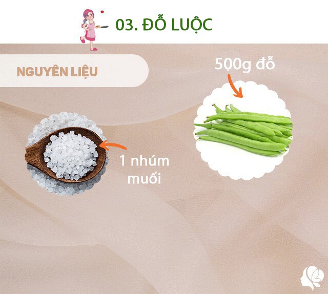 Chuẩn bị: 400g đỗ, 1 nhúm muối.