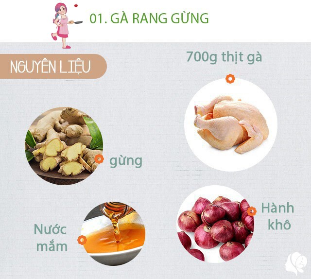 Chuẩn bị: 500g thịt gà, gừng, hành khô, nước mắm, bột canh vừa đủ, dầu ăn, xíu nghệ đập dập.