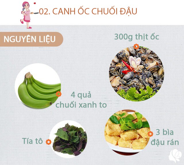 Chuẩn bị: 300g thịt ốc, dấm, muối, 4 quả chuối xanh to, 3 bìa đậu phụ, mẻ, nghệ tươi, rau tía tô, lá lốt, hành lá, 100g thịt ba chỉ