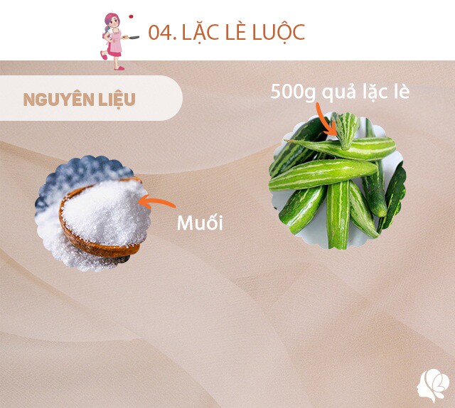 Chuẩn bị: 500g quả lặc lè non, 1 thìa muối.